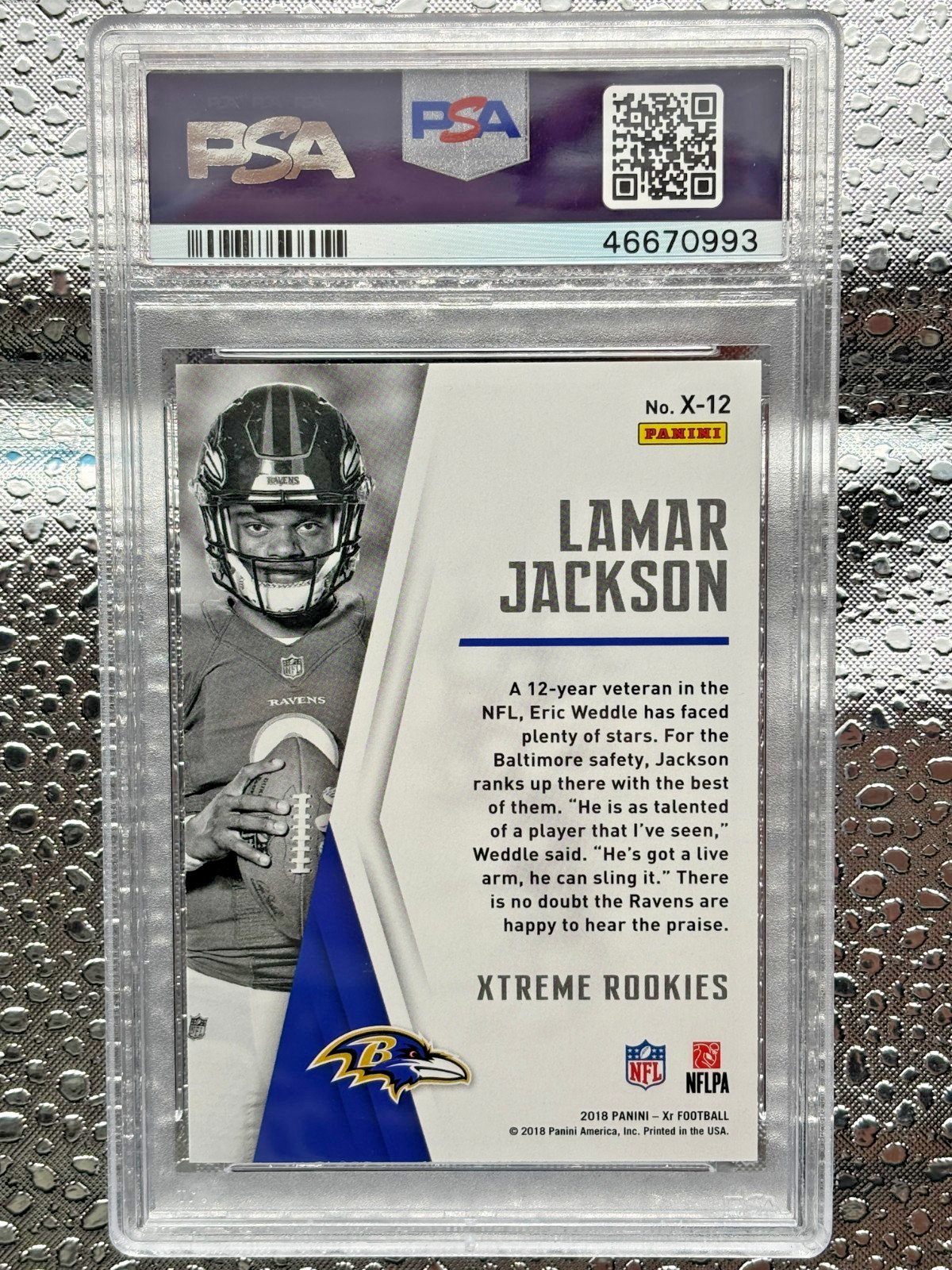 2018 Panini XR Lamar Jackson Xtreme Rookies #24/25 Orange RC - PSA 10!! view 3