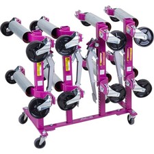Gojak Car Wheel Dolly Master Set With Storage Rack Set Of 4 1574lb Capacity Gojak Car Wheel Dolly Master Set With Storage Rack Set Of 4 1574lb Capacity