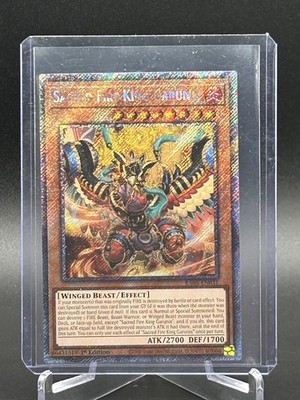 Yugioh TCG Sacred Fire King Garunix RA05-EN031 Platinum Secret Rare 1st Ed NM