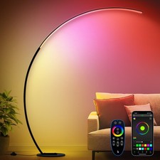 Rgb Floor Lamp With 3 Color Temperatures Ultra Bright 1800lm Smart Arc Led Floor