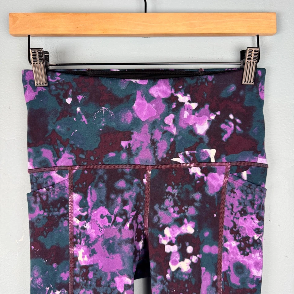 Leggings Smartwool Active para mujer pequeños púrpura iris acuarela lana 7/8 25" HR Foto 4 de 4