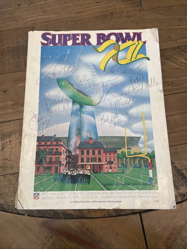 AUTOGRAPHED/SIGNED SUPER BOWL XII 1978 PROGRAM DENVER BRONCOS VS. DALLAS COWBOYS