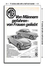 1974 Mgb And Mgb Gt Germany - 11x17 Poster 1974 Mgb And Mgb Gt Germany - 11x17 Poster