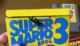 Super Mario Bros. 3 CIB Challenge Set STICKER ON BACK ERROR VARIANT Nintendo NES