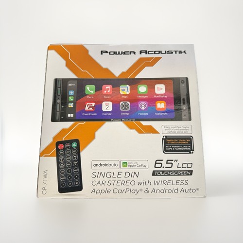 Power Acoustik 1-DIN Car Stereo w/ Apple CarPlay & 6.5" LCD Screen CP-71WA NEW