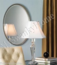 Luxe BEADED BRONZE Oval Vanity Wall Mirror NEIMAN MARCUS Metal Brown Dark