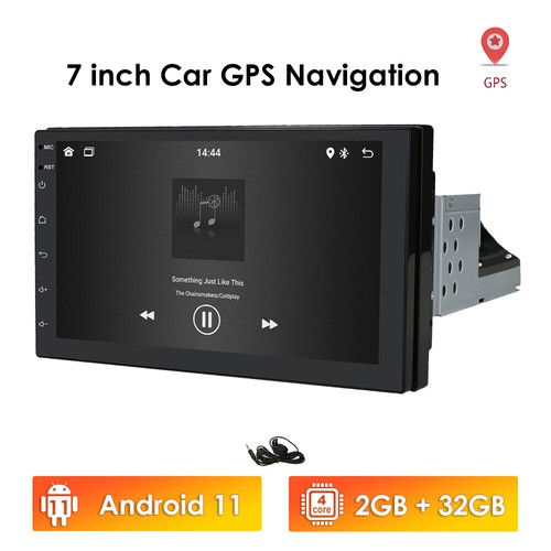 Single 1Din 7" Android 11 GPS Navigation WiFi Car Radio Stereo RDS BT USB 2+32GB - Picture 4 of 6