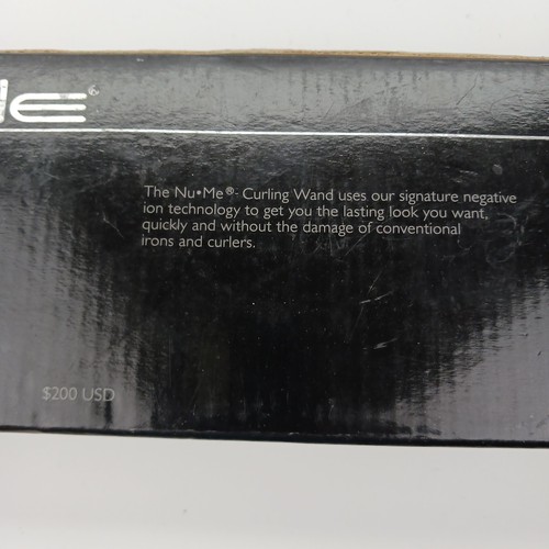 NuMe Womens Black And White 25-13 MM Reversed Curling Iron Wand HB0258 - Picture 15 of 17