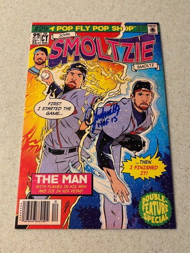 Pop Fly Pop Shop #203 John Smoltz Autographed Print w/HOF 15 LE #49/386