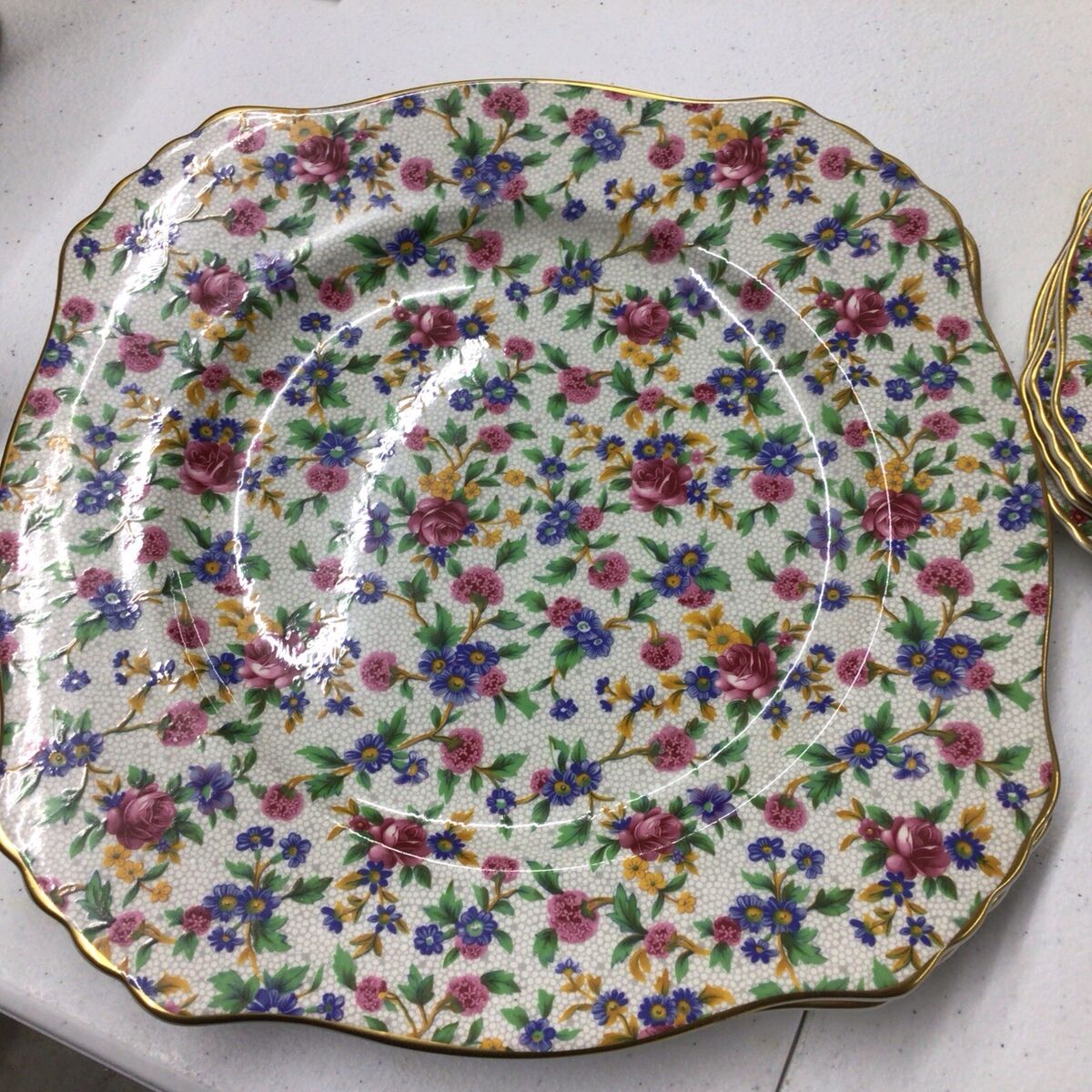 Chintz Cake Plate (TRE)130 Chintz Cake Plate (TRE)130