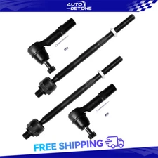 4X Front Inner Outer Tie Rod End Links Suspension For Chevrolet Traverse Saturn