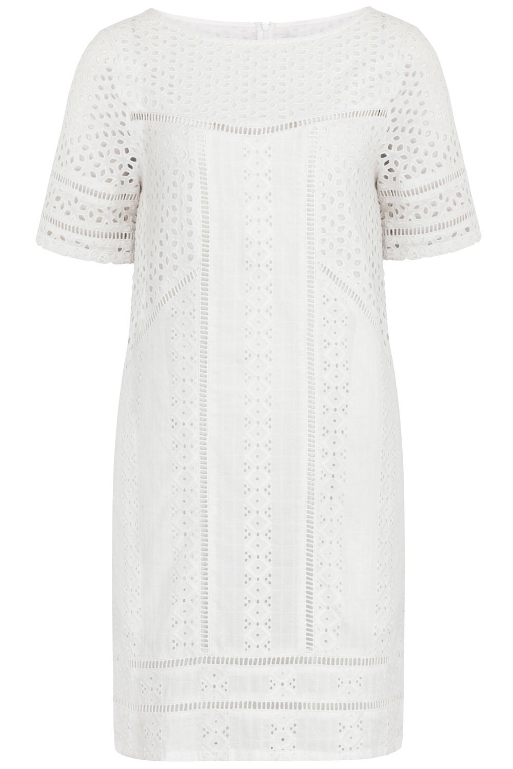 Very Rare Monsoon Rosalie White Cotton Dress S 8 P… Gem