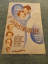 DODSWORTH(R-40'S)WALTER HUSTON MARY ASTOR ORIGINAL PRESSBOOK