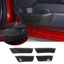 Interior Door Storage Box Panel Trim Cover For Ford F150 2021-2023 Carbon Fiber