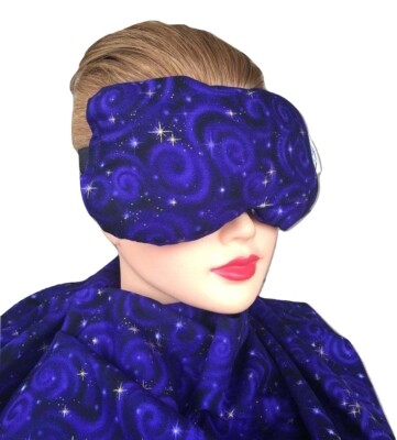 Eye Mask Lavender Eucalyptus, Sinus, Herbal Pack, Hot Cold Pack,,Violet Purple 