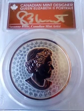 2022 $20 Canada Silver Maple Leaf-Supper Incuse Partial Gilt Rev. PCGS PR70 FDOI
