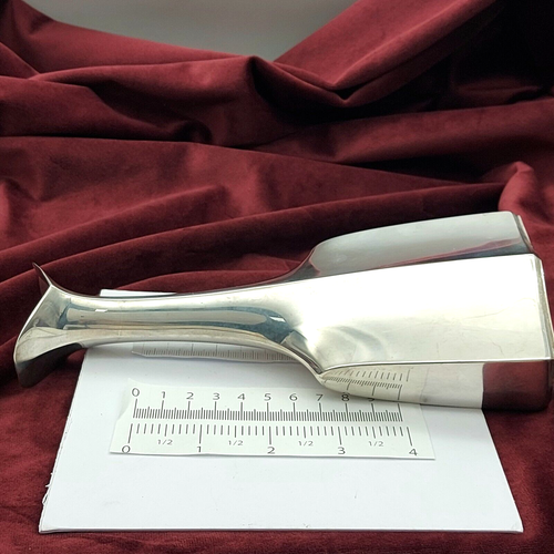 Sterling Silver (925) (150g) Solid Long Concave Neck Knife's Edge Vase - Picture 11 of 13