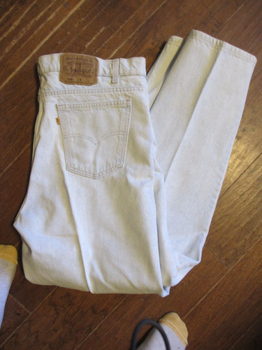 Levis 550 Jeans Mens 40 x32 Blue Loose Fit Tapered Leg lght wash orange
