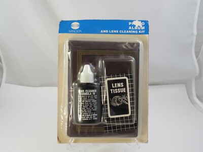 Vintage Minolta Optics Premium Lens Cleaning Kit Photo Album  - New & Sealed