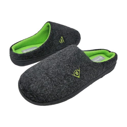 DUNLOP MENS SLIPPERS MEMORY FOAM COMFY SOFT MULES SLIP ON HOUSE COSY WARM SHOES - Picture 20 of 36