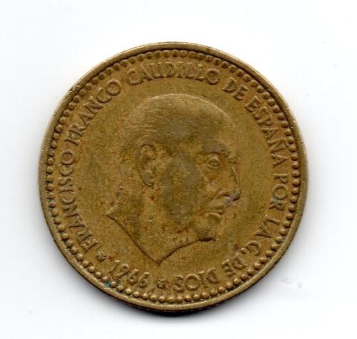 Spain 1966, Francisco Franco leader of Spain, 1 peseta