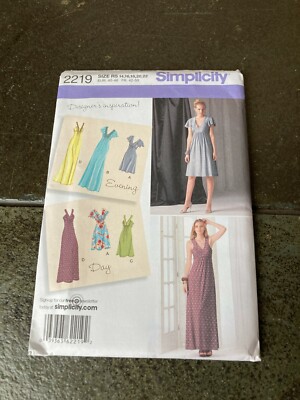 SIMPLICITY Pattern 2219 DESIGNER INSPIRATION Knit Dress Sizes 14-22 UNCUT