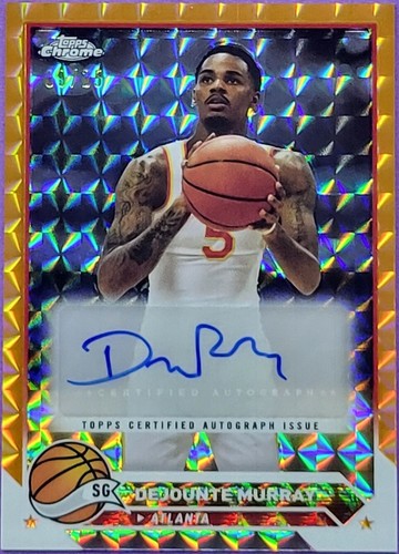 2024 Topps 3 Dejounte Murray /15 Auto Game Used Patch Blue #RP-DM