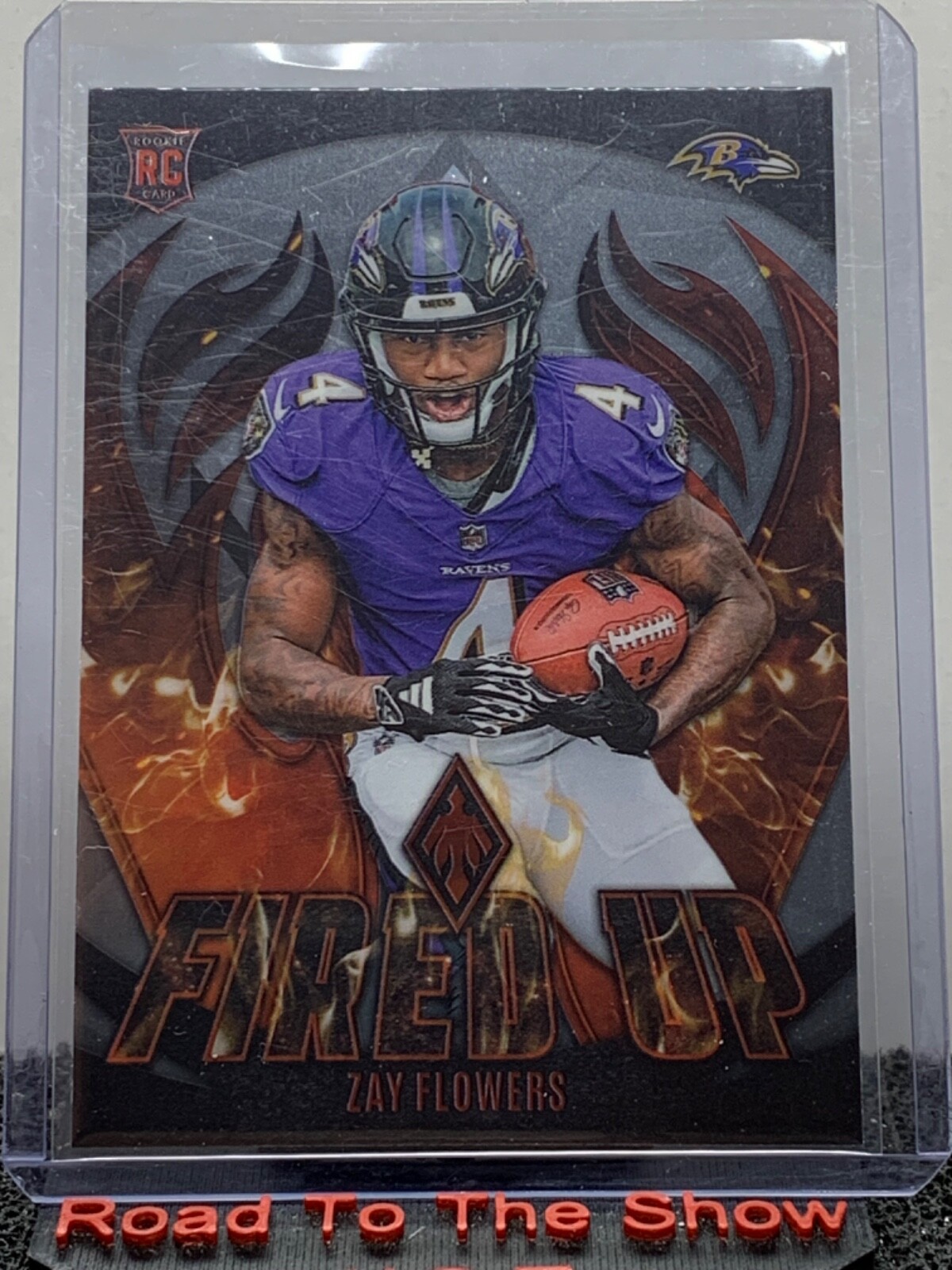2023 Phoenix Football #FU-16 ZAY FLOWERS RC FIRED UP INSERT BALTIMORE RAVENS