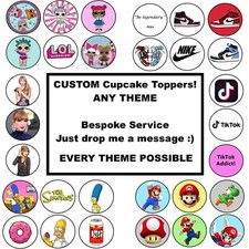 ANY THEME cupcake toppers, ANY THEME! Jelly, Swift, Cat, Eras, ANY :) CUSTOM!