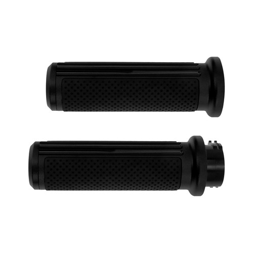 Black 1'' 25MM Defiance Handlebar Hand Grips Fit For Harley Sportster Dyna FLHT - Picture 11 of 12
