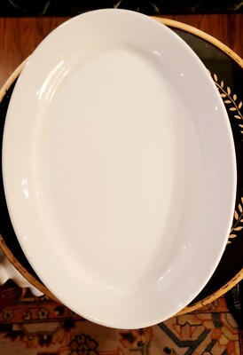 RARE, ARABIA WHITE LARGE PLATTER,11-69, FINLAND, 16.5''LX12''W 2.25''H