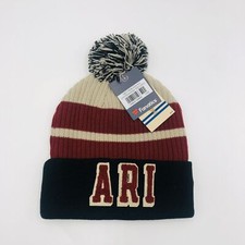 Fanatics Arizona Coyotes NHL True Classic Pom Beanie Hat Black Burgundy NEW