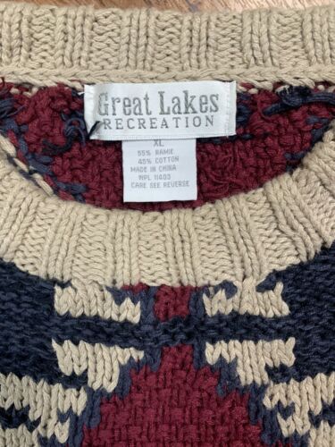 Maglione Uomo XL Girocollo Multicolore Fair Ilse Maglia di Great Lakes Rec. - Foto 3 di 4