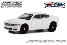 Greenlight 1/64th scale blank white 2022 Dodge Charger no lightbar or pushbar