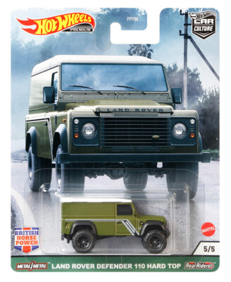 Land Rover Defender 110 Hard Top British Horse Power 2021 1:64 Hot Wheels GRJ63