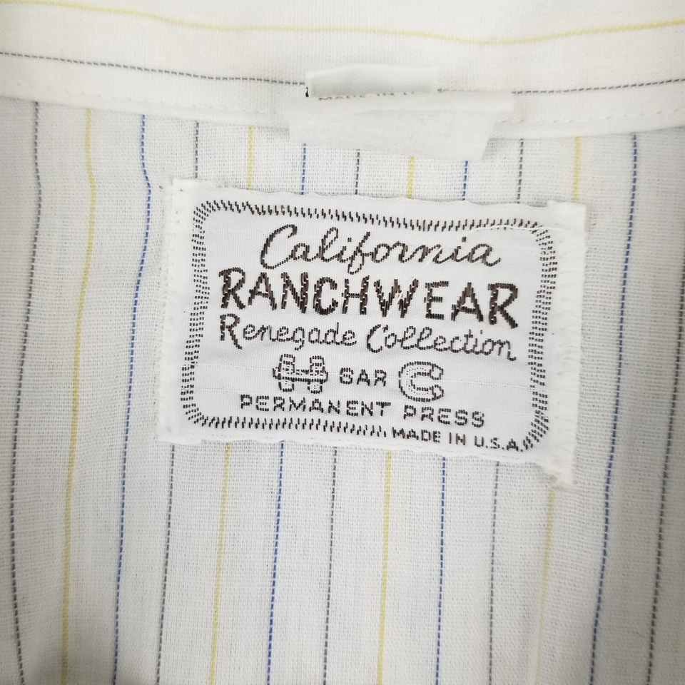 Camisa Vaquera De Colección H Bar C California RanchWear Western Hombres 16 1/2 -35 XL 23X32 Foto 4 de 4