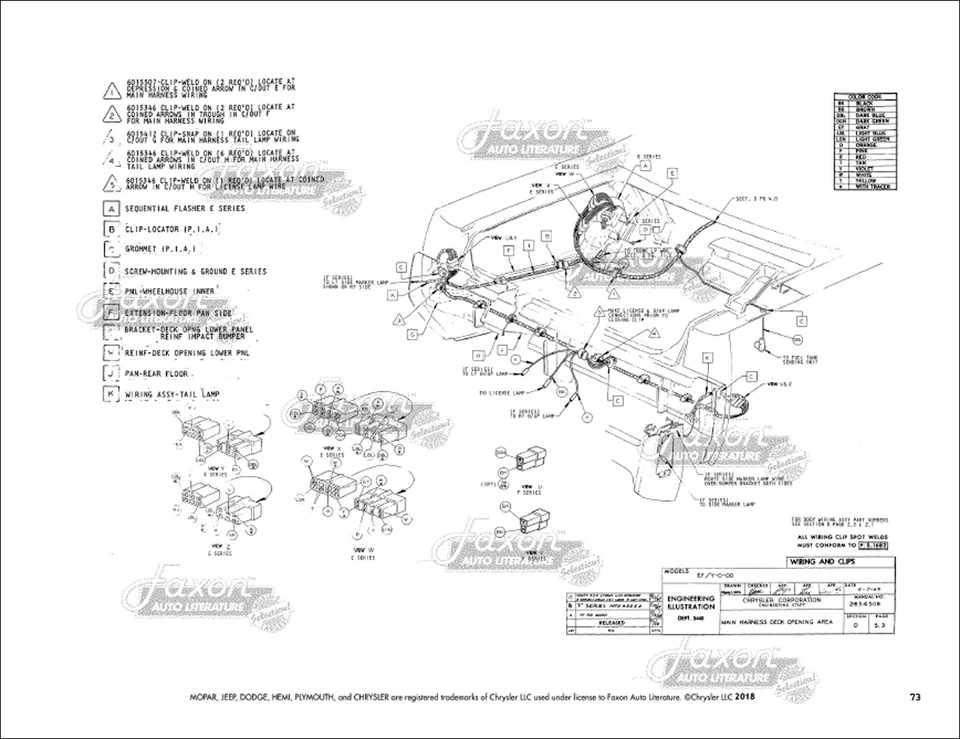 1969-1970 Chrysler Eléctrico Montaje Manual 300 NEWPORT Nuevo Yorker Imperial - Imagen 2 de 3