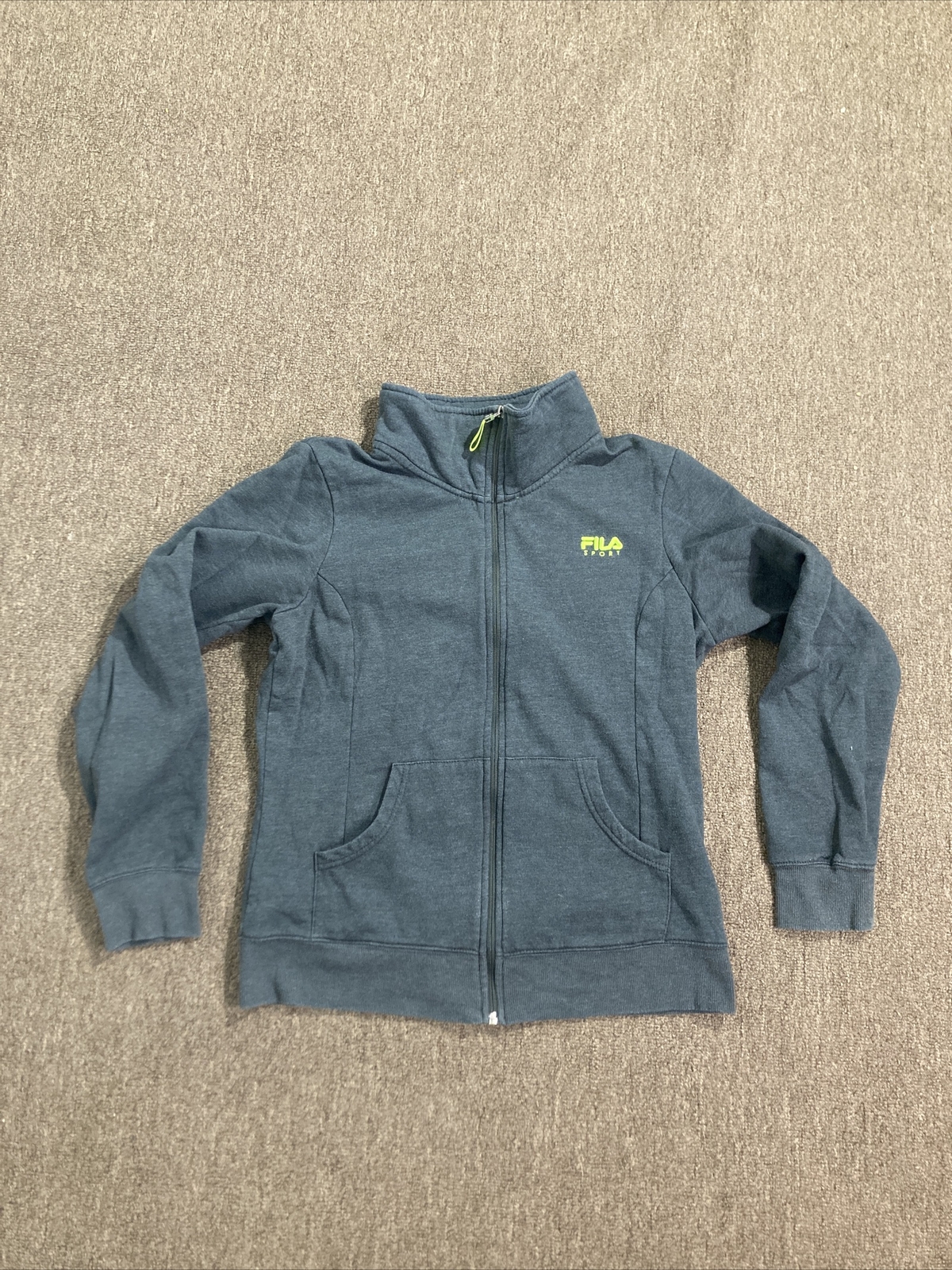 Giacca felpa Fila Sport full zip grigia donna grande cotone poliestere