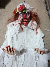 Rare Forum Novelties Zipper Face Zombie Woman Girl Corpse Ghost Halloween Prop