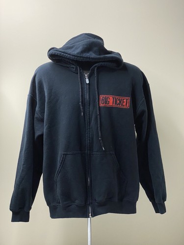 2010 X102.3 Big Ticket Concert Zip Up Hoodie Black Size Large - Picture 2 of 6
