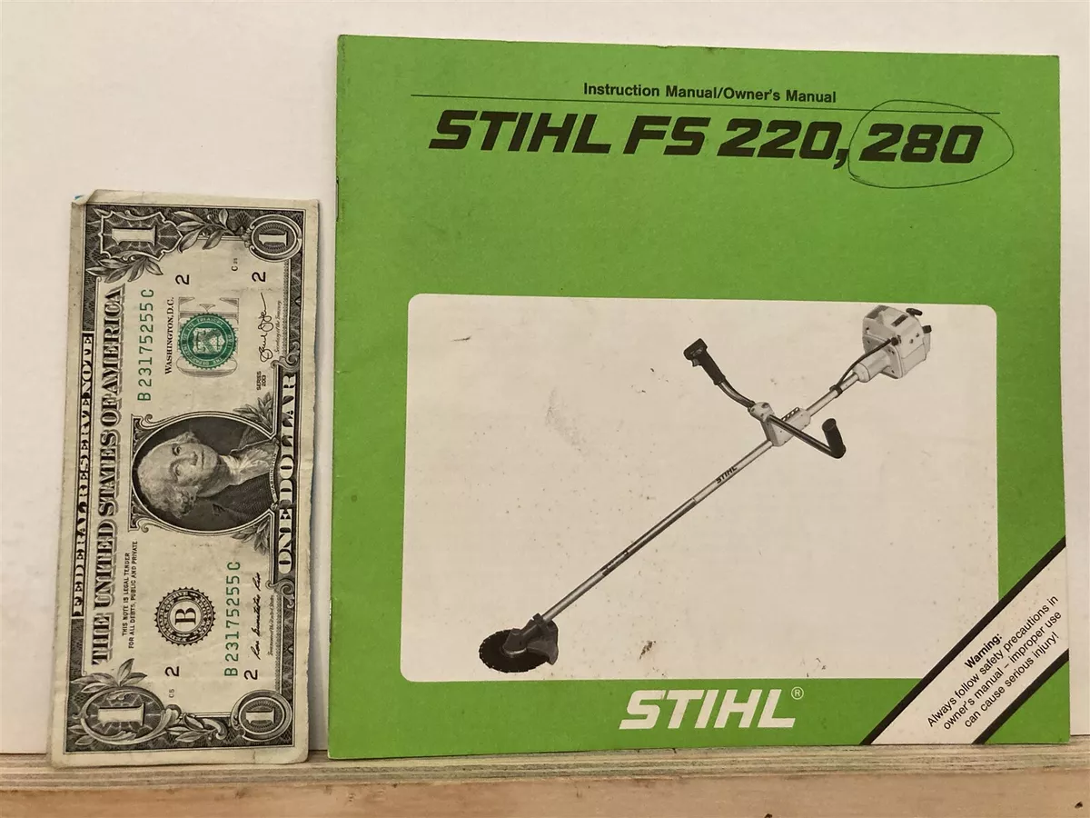 1990 Stihl Owners Instruction Manual Weedwhacker Brush Cutter