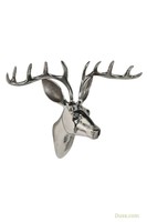 Dusx Aluminium Silver Antler Wall Head Trophy Head With Decorative Antlers Dusx Aluminium Silver Antler Wall Head Trophy Head With Decorative Antlers