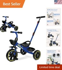 2-in-1 Toddler Tricycle with Adjustable Handle - Perfect for Ages 18 to 5