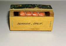 Vintage Miniature Crate Oranges Candy Souvenir California Postal Novelty SEASIDE