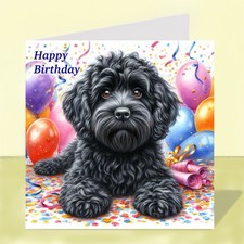 Cockapoo Dog Birthday Greetings Card