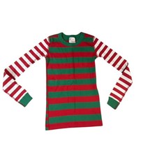 Hanna Andersson Red  Green Long Sleeve Pajama Top Youth Size 12