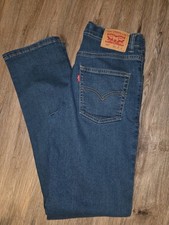 Levi's boys 18Reg Performance Blue 514 Straight Jeans Stretch 29x31
