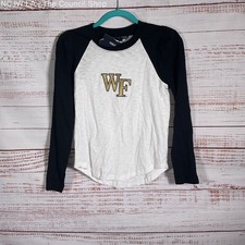 Veronica Beard Mason Baseball White Black Wake Forrest Print Shirt - Size XS New