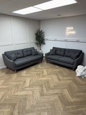 Charcoal Barker & Stonehouse Castleton 3 & 2 Seater Sofas - Delivery Available