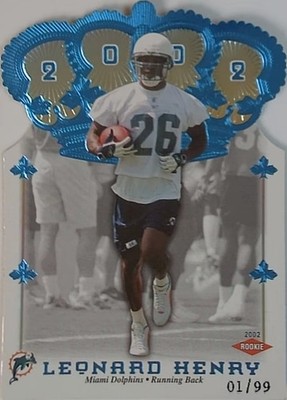 2002 Pacific Crown Royale #183 Leonard Henry Blue /99 Football EX